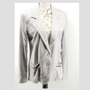 TART French Terry Grey Button Front Blazer